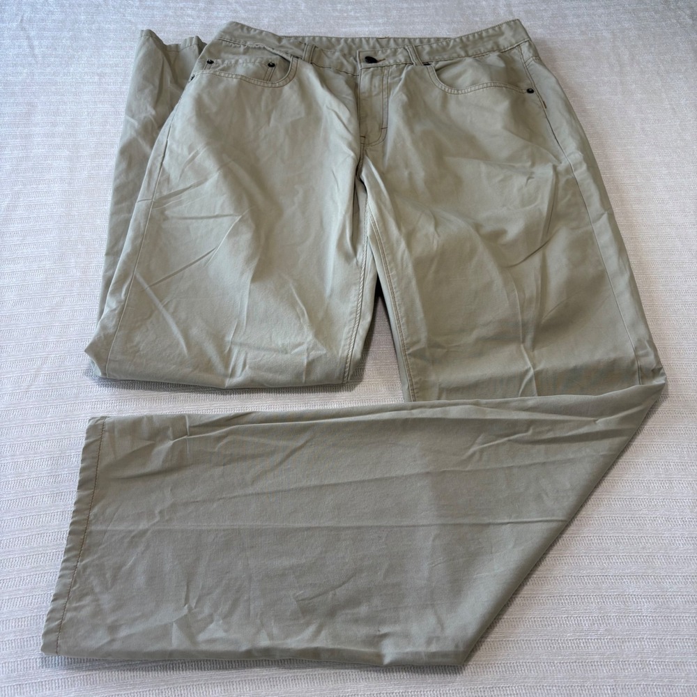 Patagonia Mens 34 Organic Cotton Canvas Pants Khaki Tan Straight Leg 57000SP12